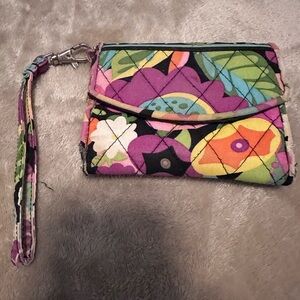 Vera Bradley Multicolor Floral Quilted Wristlet